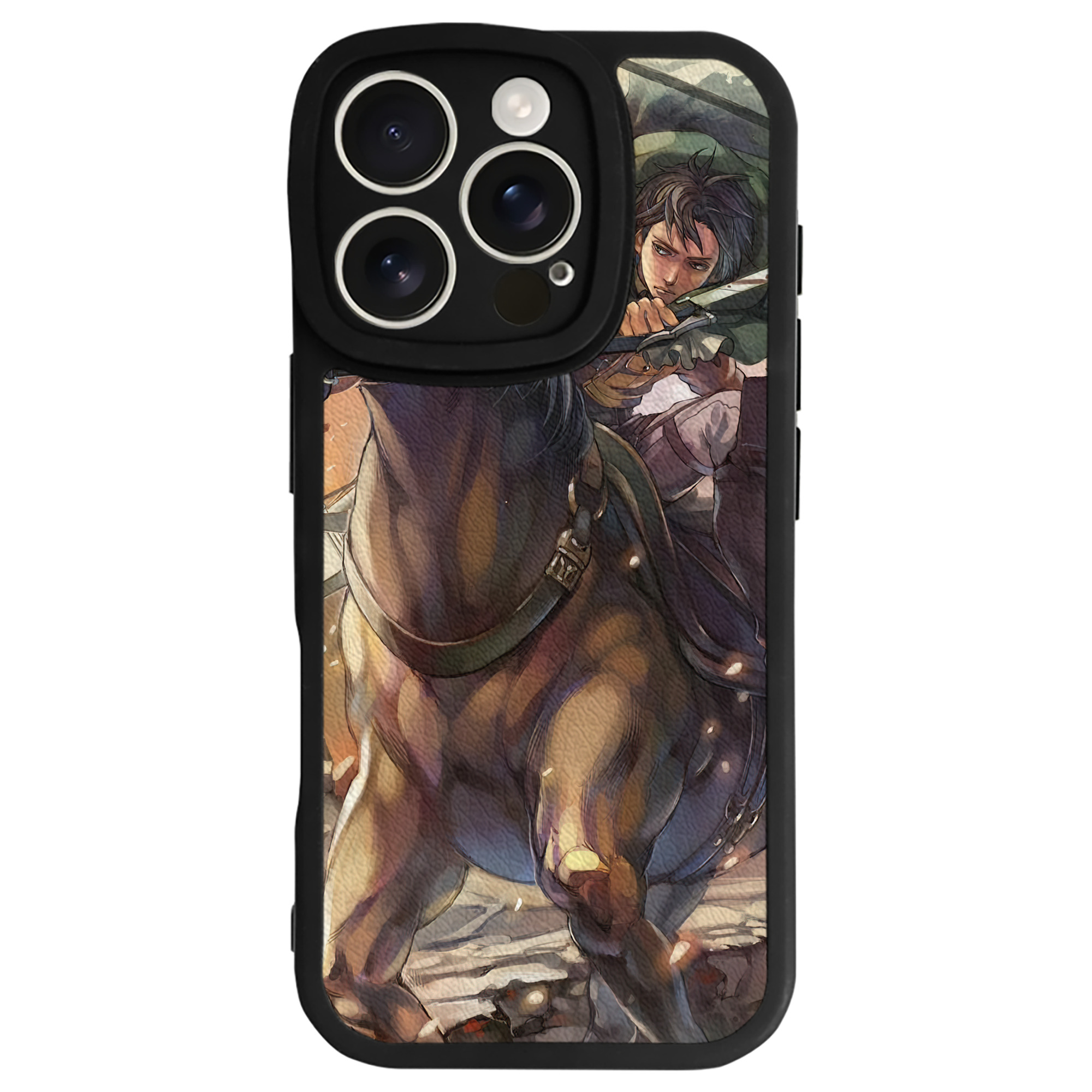 （画像用） 進撃の巨人 Attack on Titan 【iPhone 16シリーズ対応】シリコンスマホケース（レザー調） 材質：シリコン